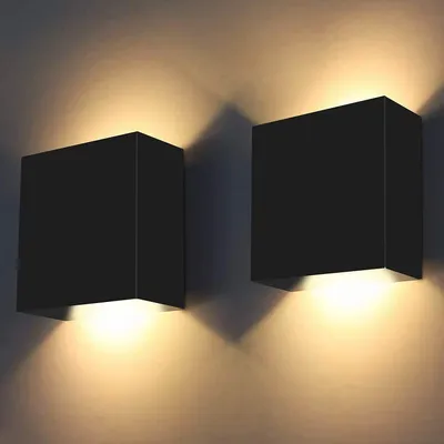 Produktbild von LED Wandleuchte Innen und Aussen COB Wandlampe Flur Strahler Up Down Licht Modern 6W Warmweiss Aluminium für Wohnzimmer Schlafzimmer Bad Küche Terrasse