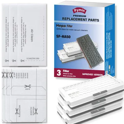 3er Set Ersatzfilter für Miele Staubsauger, HEPA+Motor+Abluft
