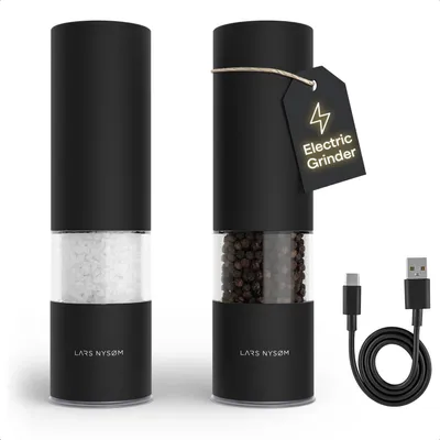 Elektrische Zout- und Pfeffermühlen Set, 2 Stück, Edelstahl, USB-C