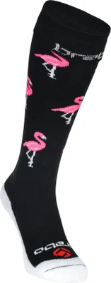 Produktbild von Brabo Flamingo Hockeysocken schwarz-rosa-weiß
