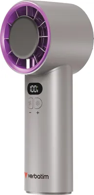Obrázok produktu pre Verbatim Cool 'n' Go Ice Touch, Šedá, Purpurová, 1 ventilátor/ventilátory, Ručný ventilátor, 1 kusov, 8 W, Lithium-ion (Li-ion)