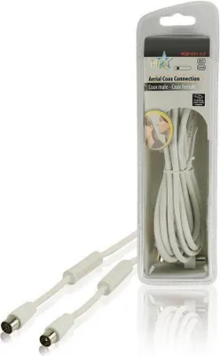 Produktbild von HQ HQB-031-1.5, 1,5 m, 3C-2V, Coax Male, Coax Female, Weiß