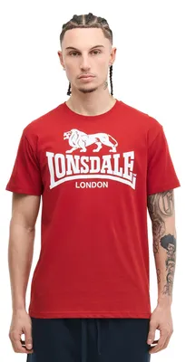 Productafbeelding van Lonsdale Logo T-shirt met korte mouwen, rood, heren, maat L, rood
