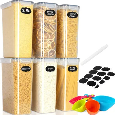 Produktbild von Set aus 6 luftdichten Aufbewahrungsboxen von 2,8 Litern