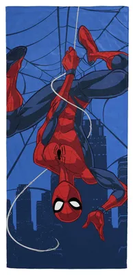 Immagine prodotto di Asciugamano da spiaggia standard Marvel Spider-Man, modello "Ciao, vicino!"