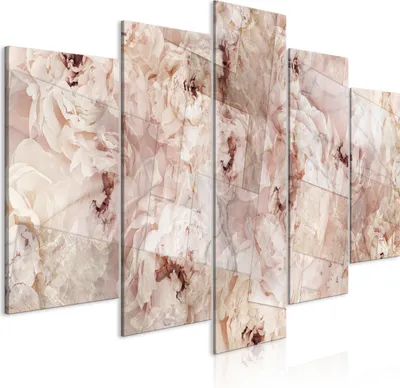 Produktbild von Leinwandbilder 200x100 cm b-C-0768-b-m Vlies Leinwandbild 5 tlg Kunstdruck modern Wandbilder XXL Wanddekoration Design Wand Bild BLUMEN PÄONIEN