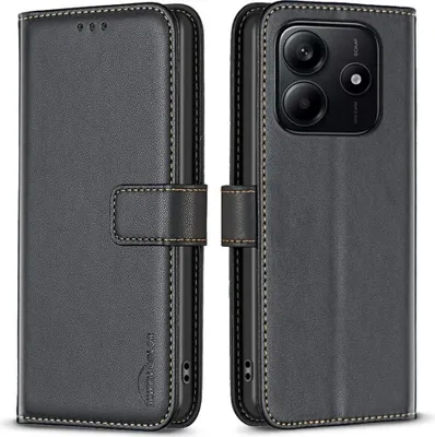 Produktbild von Xiaomi Redmi Note 14 4G Hülle - BINFEN Klapphülle - Schwarz