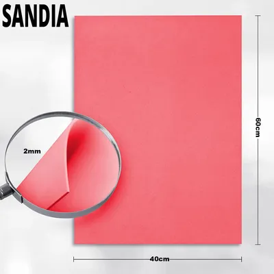 Obrázek produktu pro EVA pěna – desky pro tvoření – 40 x 60 cm – tloušťka 2 mm – flexibilní – 6 kusů – barva: melounová