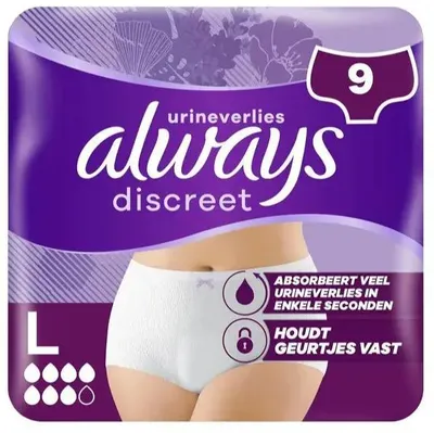 Produktbild von Always Discreet Pants, Größe L (9 Stück)