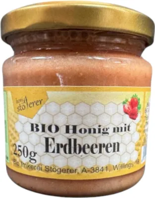 Produktbild von Honig mit Erdbeeren 250g