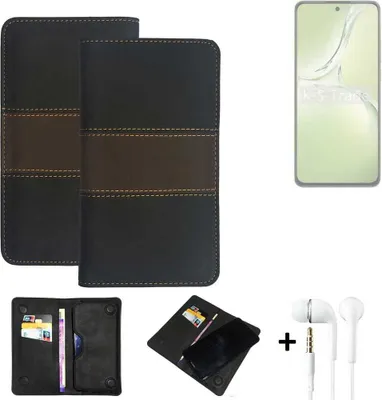 Produktbild von K-S-Trade Handyhülle + Kopfhörer kompatibel mit Oppo K12x 5G CPH2667 Schutzhülle Walletcase Bookstyle Tasche Schutz Case Hülle Wallet Cover