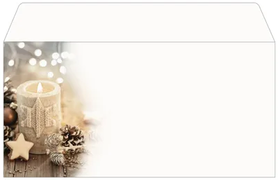 Immagine prodotto di SIGEL DU450 25 SIGEL Weihnachtsbriefumschläge Christmas Candle DIN lang ohne Fenster