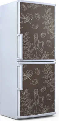 Produktbild von Kühlschrankdekoration  60x180 cm  Aufkleber auf dem Kühlschrank - bottle of olive oil
