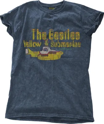 Produktbild von The Beatles - "Yellow Submarine Nothing Is Real" T-Shirt für Damen RO2308 (L) (Jeansblau)