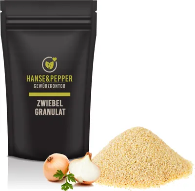 Produktbild von 1kg Zwiebel Granulat Vegan lieblich aromatisch in Spitzenqualität - Gourmet Serie
