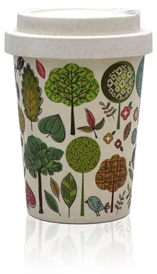 Islandbecher 350 ml mit Deckel, verbrennungssicherer Rand