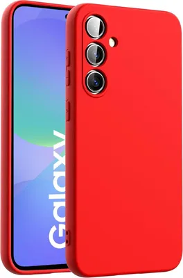 Produktbild von Hülle für Samsung Galaxy A36 5G Handy Schutz Cover Silikon Gel Case Handyhülle, rot