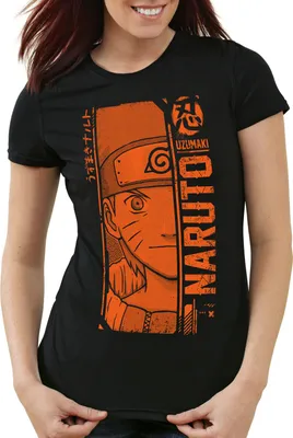 Produktbild von style3 Uzumaki Orange Damen T-Shirt ninja anime manga cosplay kakshi hatake, Größe:XL