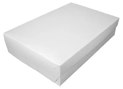Produktbild von 50x Kuchenkarton Tortenkarton für Rouladen Blechkuchen 30x45x10cm weiß