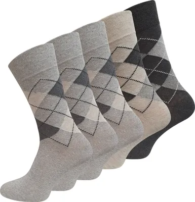 Produktbild von Cotton Prime® 10 Paar Socken mit KARO Muster 39-42