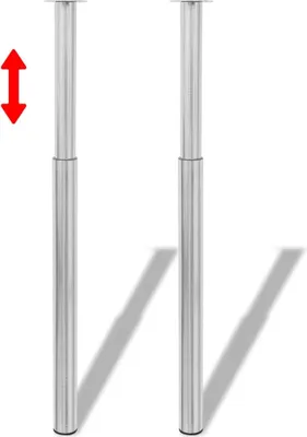 Obrázek produktu pro vidaXL Teleskopické stolové nohy 4 ks. Nerezová ocel 710-1100 mm