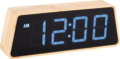 Produktbild von Karlsson - Wecker Changing Colour LED - Braun - 4.5x19x7cm