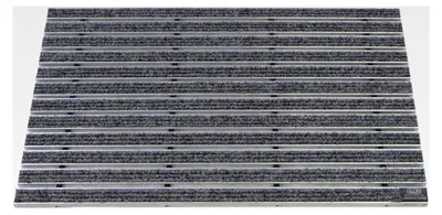 Produktbild von Eingangsmatte Rips hellgrau 22mm Fußmatte Schmutzfangmatte Antirutschmatte, Größe: 100x60cm