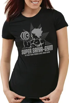 Produktbild von style3 Super Saiya Gym Damen T-Shirt turtle ball z songoku dragon, Farbe:Schwarz, Größe:L