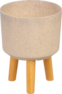 Image de Pot de fleurs Strend Pro, couleur fibre de bambou, 20x20x26 cm