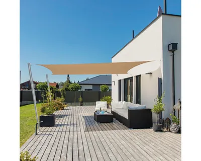 Produktbild von Windhager 10763, Rechteckig, Beige, Polyester, 225 g/m², Dreiecksring, 4000 mm