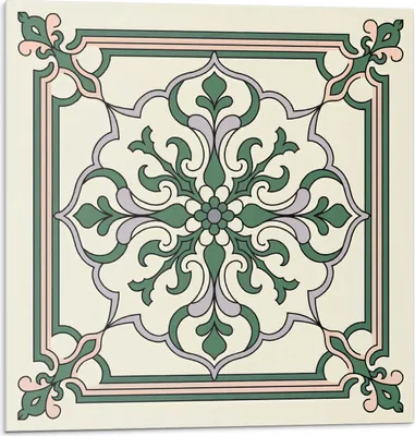 Produktbild von Blumenmuster Mit Ornamenten – Selbstklebend – Wandverkleidung – Wandpaneel – Wanddeko – Dekorative Wandpaneele – 3D Wandpaneele – Wandgestaltung selbstklebend – 4 Stück 50 x 50 cm