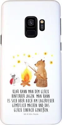 Produktbild von Mr. & Mrs. Panda Samsung Galaxy S9 Handyhülle Bär & Marienkäfer Lagerfeuer - Weiß - Geschenk, Cover, Teddy, Handy Schutzhülle, Smartphone Hülle, Case