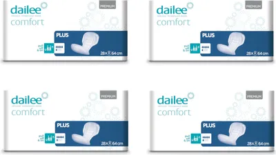 Produktbild von 4x28 Dailee Comfort Premium Plus 64x33cm Formatvorlage, 6 Tropfen