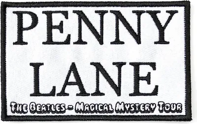 Immagine prodotto di The Beatles - Toppa "Penny Lane", tessuto RO6753 (taglia unica) (bianco/nero)