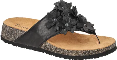 Produktbild von Think KOAK Damen Pantoletten - Zehentrenner Pantolette schwarz Freizeit NEU