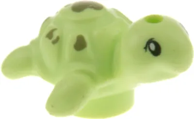 Produktbild von 1x Lego Tier Schildkröte Baby gelblich grün klein Punkte oliv Friends 49576pb01