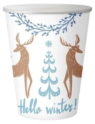 Zdjęcie produktu dla Kubeczki papierowe Hello Winter 250ml 6szt - Godan