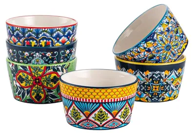 Zdjęcie produktu dla Zestaw 6 porcelanowych miseczek do creme brûlée, pojemność 240 ml