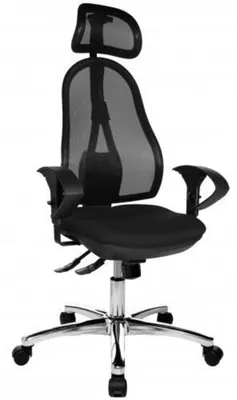 Produktbild von Topstar Profi Chefsessel OPEN POINT SY SOMO Ergonomischer Bürostuhl mit Armlehnen (höhenverstellbar) Stoff / Netzstoff Drehstuhl für Büro, Zuhause