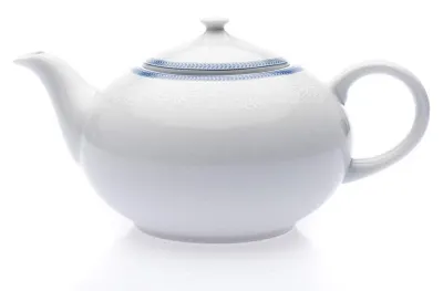 Produktbild von Thun 1794 Teekanne, tschechisches Porzellan, 1,20 l, weiße Spitze, blauer Rand, Thun
