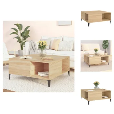 Produktbild von vidaXL Couchtisch Sonoma-Eiche 80x80x36,5 cm Holzwerkstoff -  Couchtische