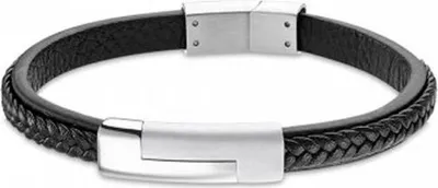 Image de LOTUS Style Bracelet cuir acier inoxydable LS1965-2/1 noir hommes JLS1965-2-1