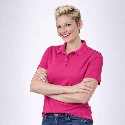 Produktbild von Damen Poloshirt, magenta, Größe 3XL : 3XL : magenta : 65% Baumwolle 35% Polyester