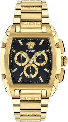 Produktbild von Versace VE6H00824 Dominus Diamond Chrono schwarz gold Edelstahl Herren Uhr NEU