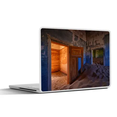 Produktbild von MuchoWow® Laptop Aufkleber Sticker Cover Tür - Sand - Wüste - Architektur 31x22.5 cm - Laptop-Deko