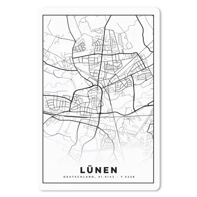 Produktbild von MuchoWow® Mauspad Mousepad Lünen - Karte - Stadtplan 18x27 cm - Mousepads - Maus Mat - Pad - Mausunterlage