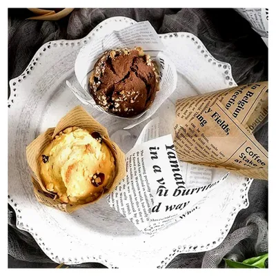 Produktbild von Papier Muffinförmchen, 150 Stück Tulpe Muffin Formen, Cupcake Wrapper für Hochzeiten und Geburtstagsfeiern