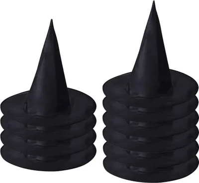 Produktbild von 10er Pack Hexenhut Schwarz Halloween Party Hš¹te Kostš¹m Zubeh?r Kostš¹m