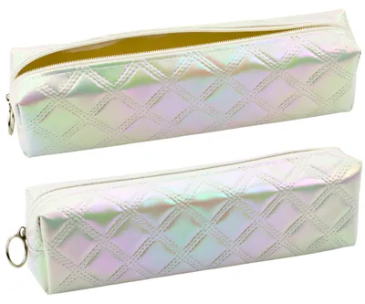 Productafbeelding van Etui Schoolorganizer Reliëfpatroon Parelwit 21x6cm