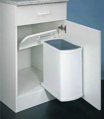 Zdjęcie produktu dla Sortownik odpadów HAILO UNO 18 biały od 45 cm szerokości szafki